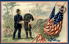 Civil War veterans and flag Raphael Tuck & Sons c1900s-10s Vintage Postcard picture