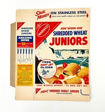 Vintage 1950s Nabisco Shredded Wheat Juniors Cereal Box Dart Jet Glider Cut-out picture