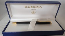 WATERMAN Paris Black & Gold Ballpoint Pen W/Box Vintage Writing Instrument picture