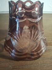 Vintage Amethyst Glass Shade Candleshade Bohemian Pretty 6