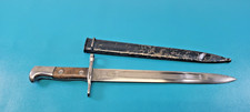 WWI Swiss Model 1889 /11 Schmidt Rubin Lock Bar Bayonet Knife + Scabbard TR279 picture
