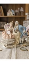 Vintage Artmark Japan Porcelain Courting Couple Figurine, 1950s Mid Century 9