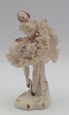 Antique Dresden Germany Porcelain Lace Ballerina Figurine 4.75