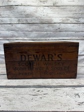 VTG Dewar's Scotch Whisky John Dewar & Sons Perth Scotland Wooden Wood Crate Box picture