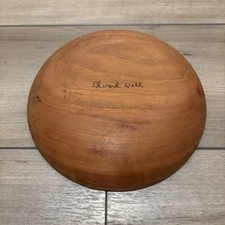 Edward Wohl 8” Cherry Wood Bowl Signed Orignally Sold with Wohl Chopping Block picture