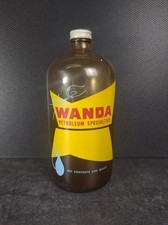 Vintage Wanda Petroleum Specialties Glass Quart Motor Oil Can Oklahoma City picture