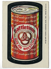 1975 Topps Wacky Packages 14th Series 14 BATTLETIME BEER tan back vg- filler picture