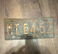 Vintage Michigan License Plate MT 6452 1951 yearRusted Collectible Vintage picture