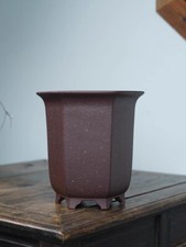 8.3in Chinese Vintage Yixing Zisha Plant Pots, Collectible Artisan Craft Bonsai picture