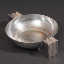 Vintage 1930s Chase Chrome Aristocrat Ashtray Art Deco Machine Age Catchall Dish picture