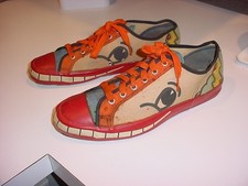 rare,unused 1970's Peter Max GRIN SMILE Tennis Shoes Sneakers by Randy size 9.5 picture