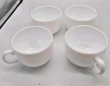 Vintage Arcopal France  tea cup Fine milk glass Coffee Set Of 4 Handle-c 2