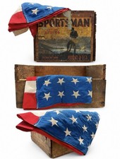 Vintage 48 Star American Flag Wool Bunting picture