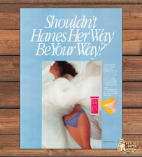 Hanes Her Way 1980s Print Advertisement Ad 1988 Panties Skirt Legs Spinning picture