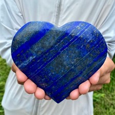 1.13LB Natural Lapis Lazuli Heart Crystal Energy Healing Wealth Attraction Medit picture