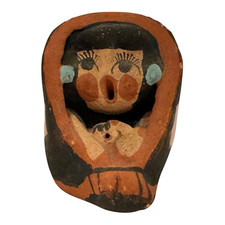 Vintage Native American Jemez Pueblo Pottery Storyteller Figure picture