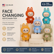 Cute Face Changing Monster Bunny Keychain Toy Colorful Bag Pendant Charm Gift picture