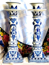 VINTAGE PAIR BLUE & WHITE DELFT 13