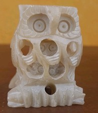 Vintage Owl Soapstone Owl With Baby Owl Handmade In India picture