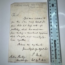 Erskine Neale Clergyman Author 1p ALS Autograph Letter 1851 Kirton Woodbridge picture