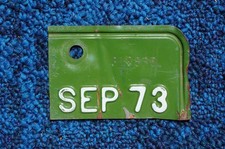 1973 CALIFORNIA Commercial License Plate Validation Tab Tag picture