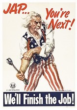 Original 1944 WWII US War Production Poster Jap...You're Next by James M Flagg picture