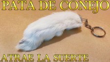 PATA DE CONEJO 100% REAL AMULETO DE LA BUENA SUERTE LLAVERO TRAIDO DE MEXICO picture