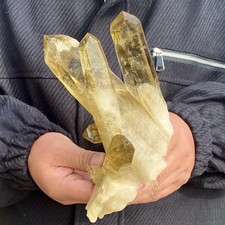 2.72LB Natural citrine Crystal quartz Cluster Mineral Specimen energy picture