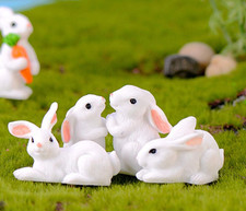 12 Pcs Cute Animal Rabbit Miniature Animal Figures Mini Bunny Figurines, Rabb... picture