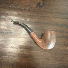 Vintage Italian Briar Tobacco Smoking Pipe Bent Shape Pipe Made in Italy picture