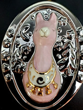 Lenox LLAMA Oval Painted 3D PORCELAIN Ornament NEW IN BOX picture