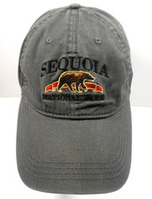 vintage Sequoia National Park California bear gray distressed cap hat picture