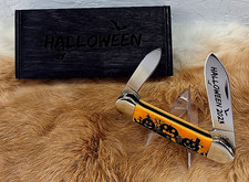 Case XX 2023 Persimmon Orange Bone Halloween Canoe Knife USA 10626 picture