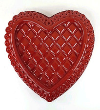 Nordic Ware Red Quilted Heart shaped Cake Pan Valentines Day baking picture