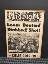1967 February 27th MIDNIGHT Newspaper, Lover, Beaten Stabbed Shot (VRN10E) picture