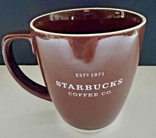 Starbucks Coffee Co ESTD 1971 Brown 18 oz Jumbo Mug 2006 Large Coffee Cup picture