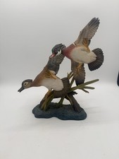 DANBURY MINT “Cautious Descent” Ronnie Wells RETIRED Wood Ducks Cabincore READ picture