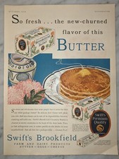 Brookfield Butter Swift Premium Co. Delineator 1930 Vintage Food Folio Print Ad picture