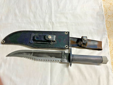 Vintage Explorer Ram Ram II Fixed Blade Survival Knife 21-033 & Leather sheath picture