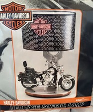 Harley-Davidson 2004 Heritage Softail Table Lamp W/Night Light Makes Bike Sounds picture