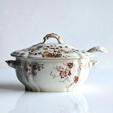 1890s Soup Tureen Lid Spoon Anthony Shaw & Son England Good Antique Condition  picture