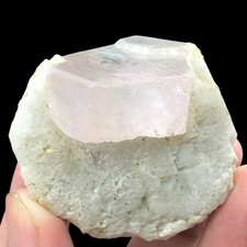 78g Natural Morganite on Feldspar Matrix | Afghanistan Mineral Specimen picture