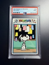 1991 Peanuts Preview Charles Schulz Joe Cool Snoopy #24 PSA 9 Mint picture