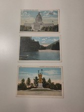 3 Used Antique Postcards - 1925 Madison, WI/1925 Chestertown, NY/1924 Chicago,IL picture