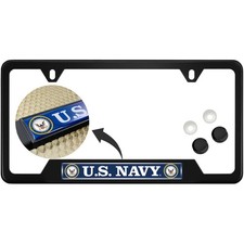 BestLicensePlateFrames Stainless Steel Matte Black License Plate Frame U.S. picture