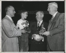 1951 Press Photo Chicago Boys Clubs Irving Rudolph, Thomas Burke - net32852 picture
