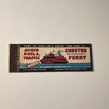 Chester Bridgeport Ferry Express Motor Routes Vintage Matchbook Cover 5MB126-1 picture