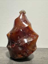 Carnelian Crystal Flame Carving 455 Grams 4.5” picture