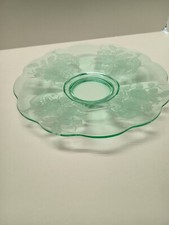 Paden City Peacock Wild Rose Green FTD Server Platter Plate 10