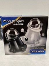 Rolling Wind Up Plastic Robot Penguin Salt or Pepper Shakers picture